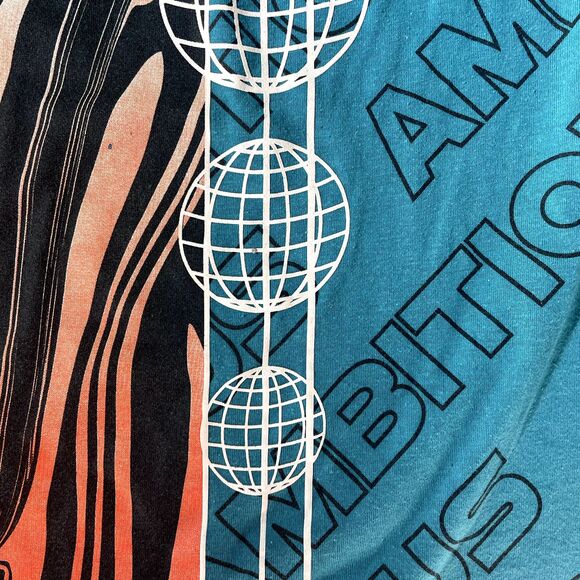 RGSTR Ambitious Turquoise Graphic T-shirt Empowering Streetwear Urban Hip Hop XL - Picture 5 of 8